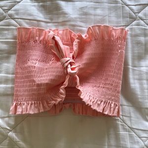 pink crop top